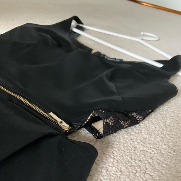 Bebe Short Cocktail Dress - Black & Lace - Picture 2 of 10